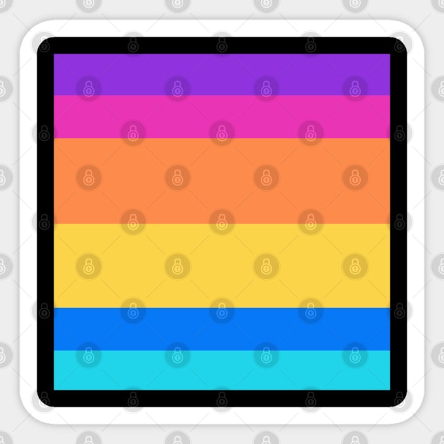 Lines of Cute Bright Colors Sticker by Peaceful Space AS